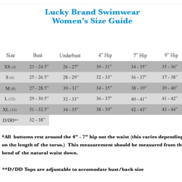 Lucky Brand Co Bathing Suits 2 Piece Bikini Sz L - Picture 10 of 10